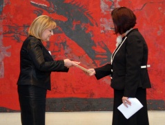 30 April 2012 National Assembly Speaker Prof. Dr Slavica Djukic Dejanovic receives Letters of Credence